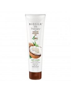 BioSilk Silk Therapy Organic Coconut Oil Curl Cream - Крем для укладки волос, 148 мл