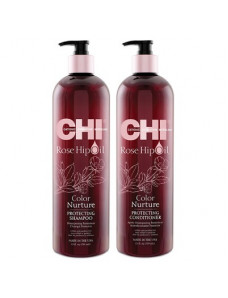CHI Rose Hip Protecting Shampoo 739 мл + Conditioner 739 мл - Набор для волос