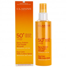 Clarins Sun Care - Солнцезащитное молочко-спрей для лица и тела с SPF 50,150 мл