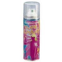 Glitter Hair Colour Spray - Спрей-лак для волос голубые блесточки, 125 мл