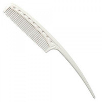Y.S.Park Professional 104 Tail Combs White Расческа с мягким  хвостиком для начеса и завершения 