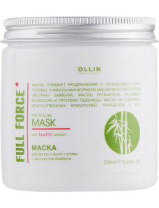 Ollin Professional Full Force Hair & Scalp Mask - Маска для волос и кожи головы с экстрактом бамбука 650 мл