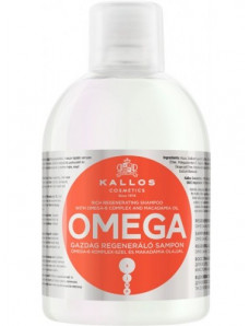 Kallos Omega Hair Shampoo Восстанавливающий шампунь с комплексом Омега-6 и маслом макадамии 1000 мл