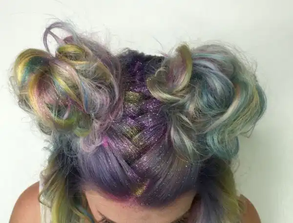 Fluo Hair Color - Cпрей-лак для волос Мультиколор Блесточки, 125 мл — изображение 2