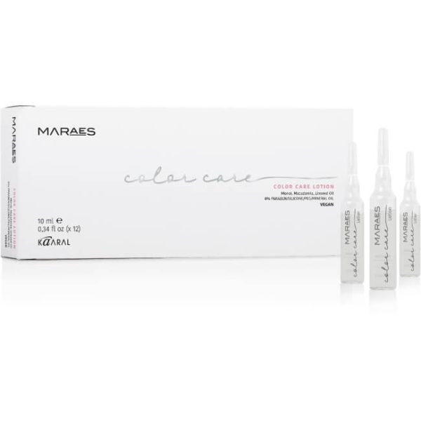 Kaaral Maraes Color Care Lotion - Лосьйон для фарбованого волосся з олією макадамії та лляною олією 12*10мл
