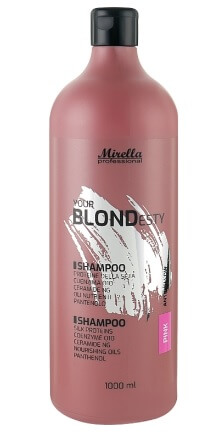 Mirella Professional Blond Pink Shampoo - Шампунь для світлого пошкодженого волосся "Теплий відтінок" 1000 мл