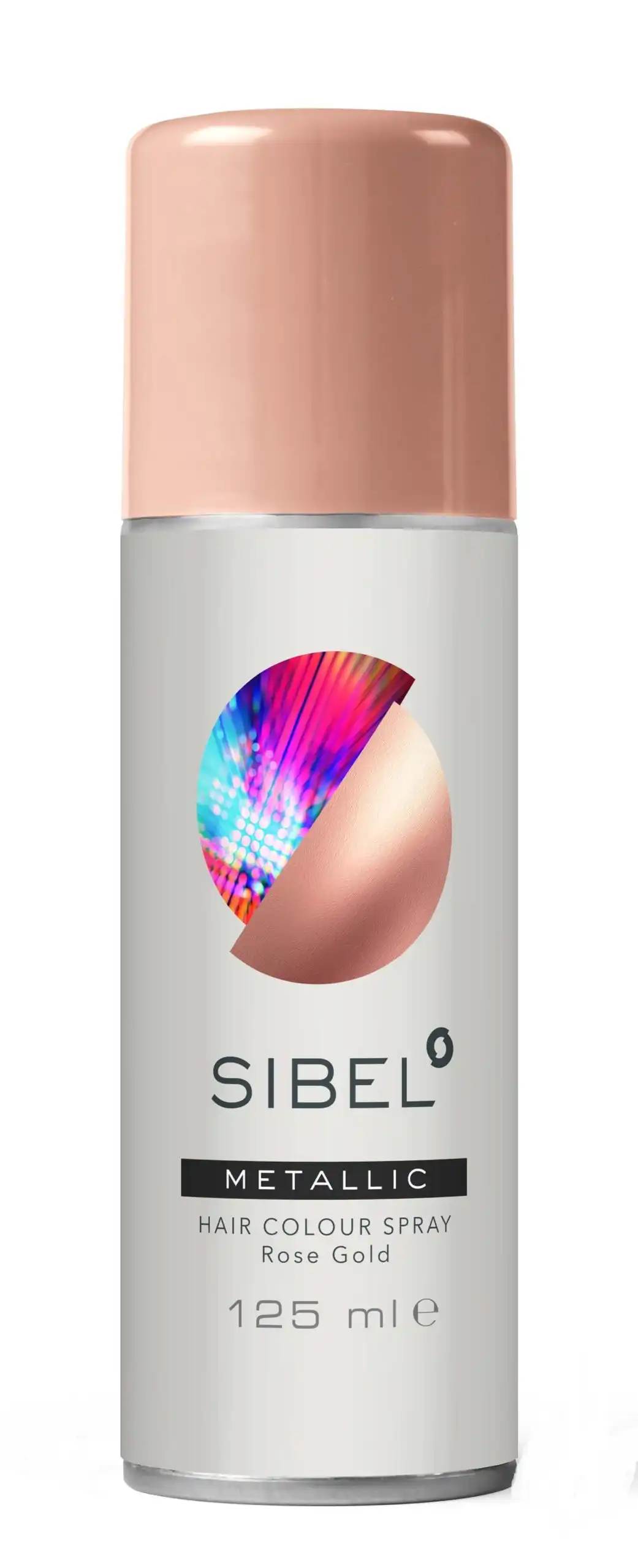 Цветной спрей лак Розовое Золото - Sibel PASTEL Hair Colour Spray Sibel PASTEL Hair Colour Spray - Спрей для окрашивания волос Розовое Золото, 125 мл — изображение 1