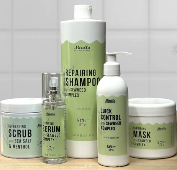 Mirella Soft Spa Refreshing Scrub With Sea Salt & Menthol - Освіжаючий скраб для шкіри голови, 500 мл — изображение 2