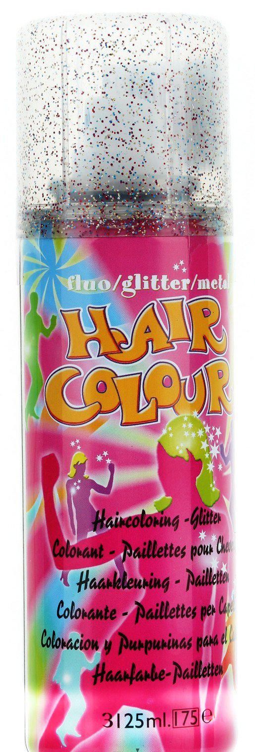 Fluo Hair Color - Cпрей-лак для волос Мультиколор Блесточки, 125 мл