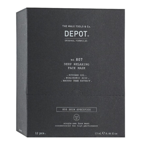 Depot 807 Deep Relaxing Face Mask - Живильна маска для обличчя і шиї