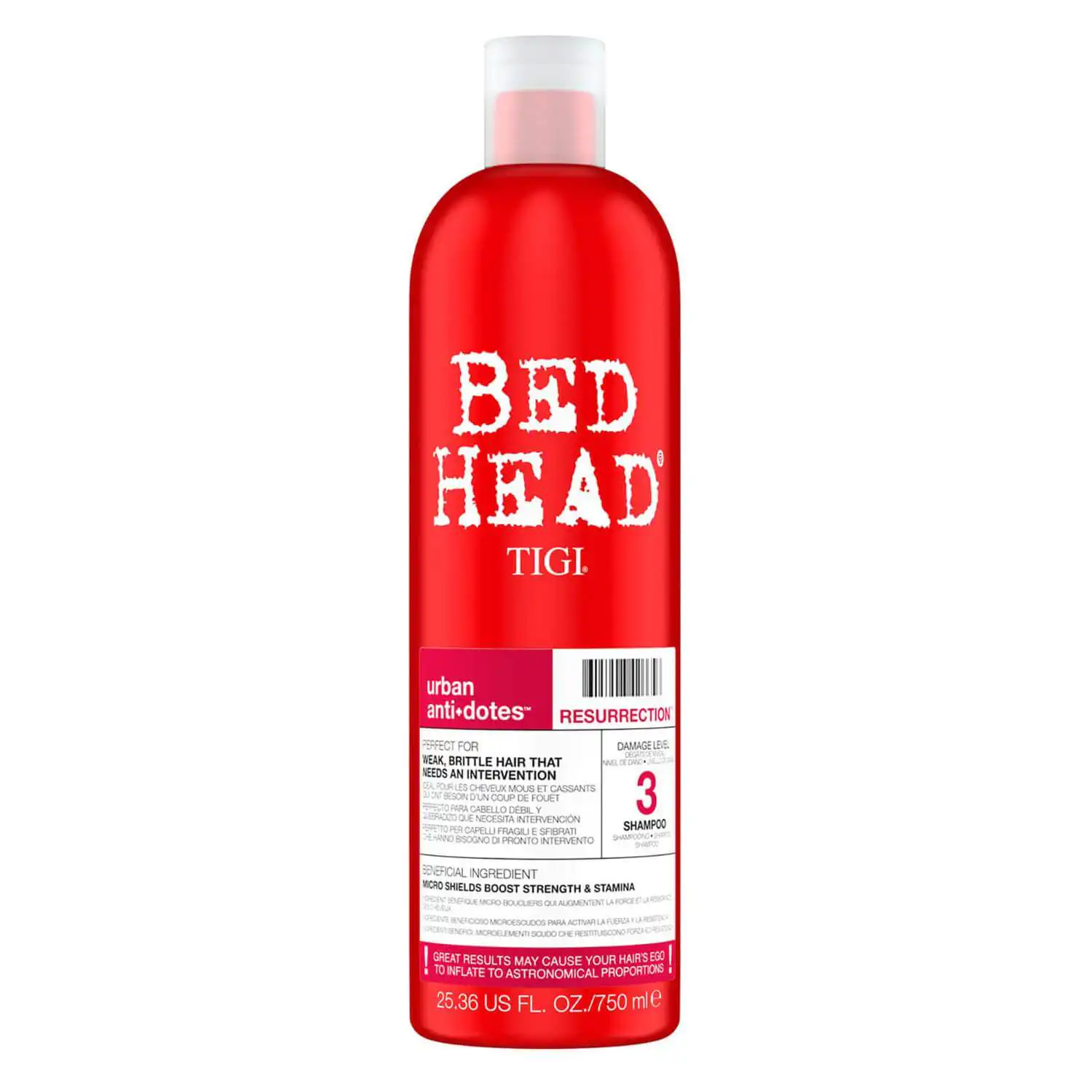 0540 Tigi Bed Head Urban Antidotes Resurrection - Восстанавливающий шампунь для ослабленных и ломких волос 750 мл — изображение 1